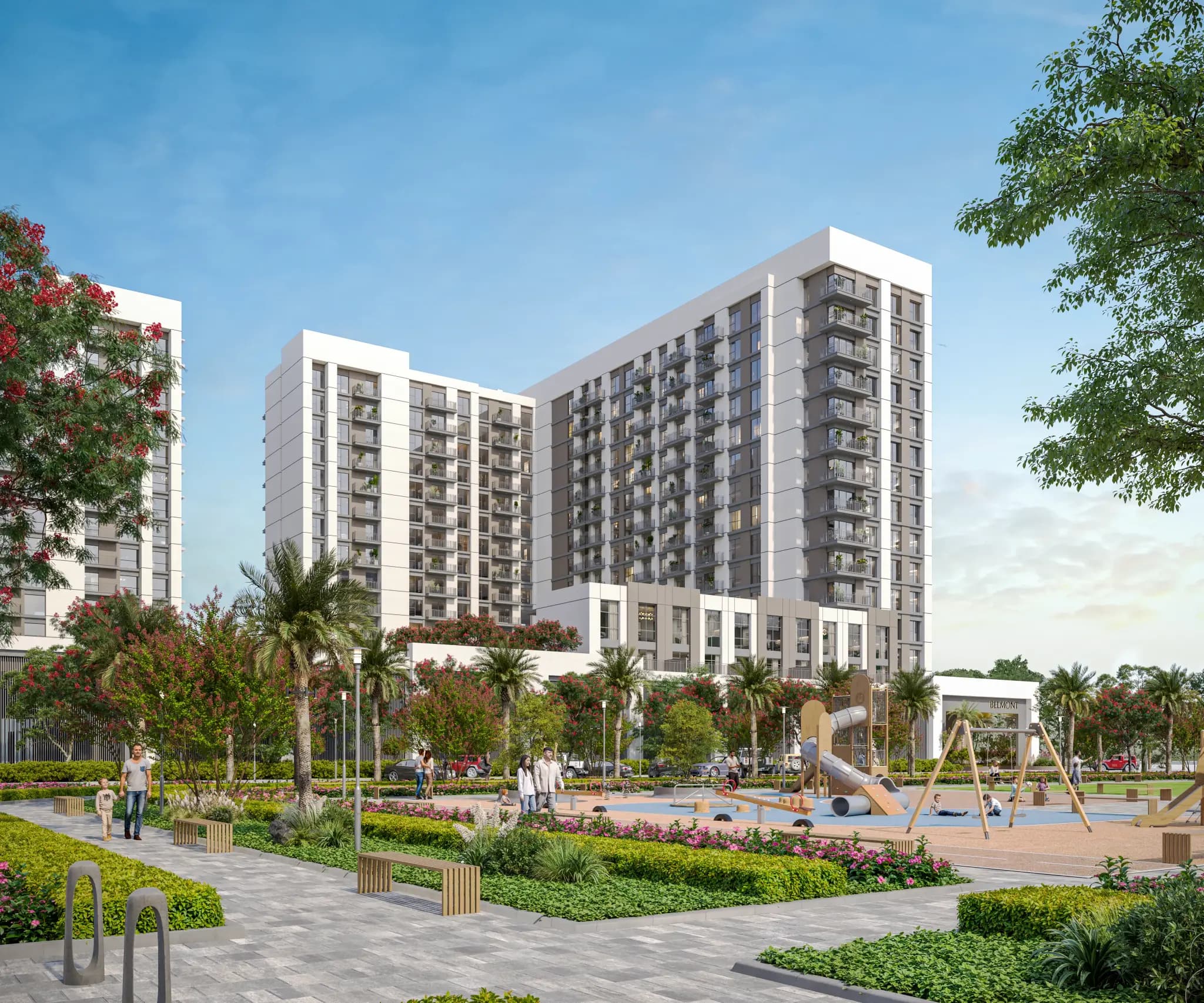 Belmont — Town Square, RSI 74
