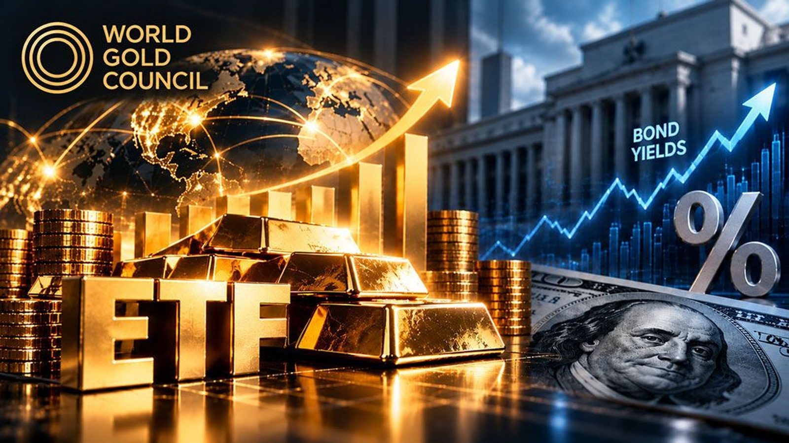 Приток в золотые ETF достиг рекордных $31 млрд за квартал вопреки росту доходностей