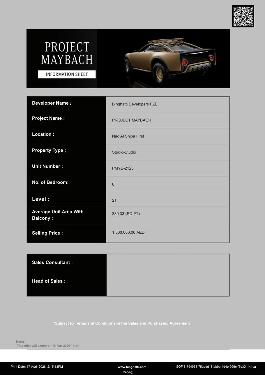 Project Maybach — Nad Al Sheba