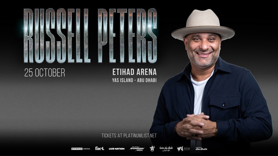 Live Nation Middle East Presents Russell Peters at Etihad Arena in Abu Dhabi